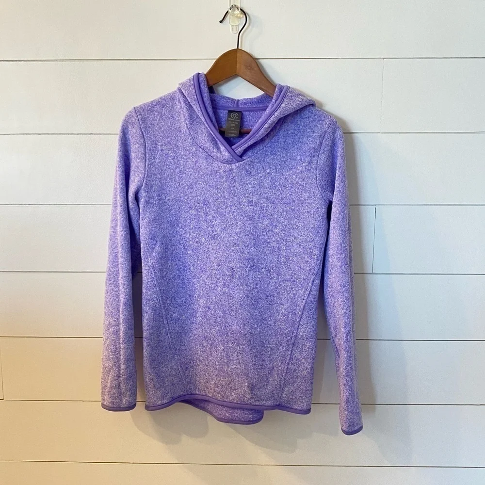 Girls C9 champion hooded long sleeve sweatshirt size XL 14-16 purple